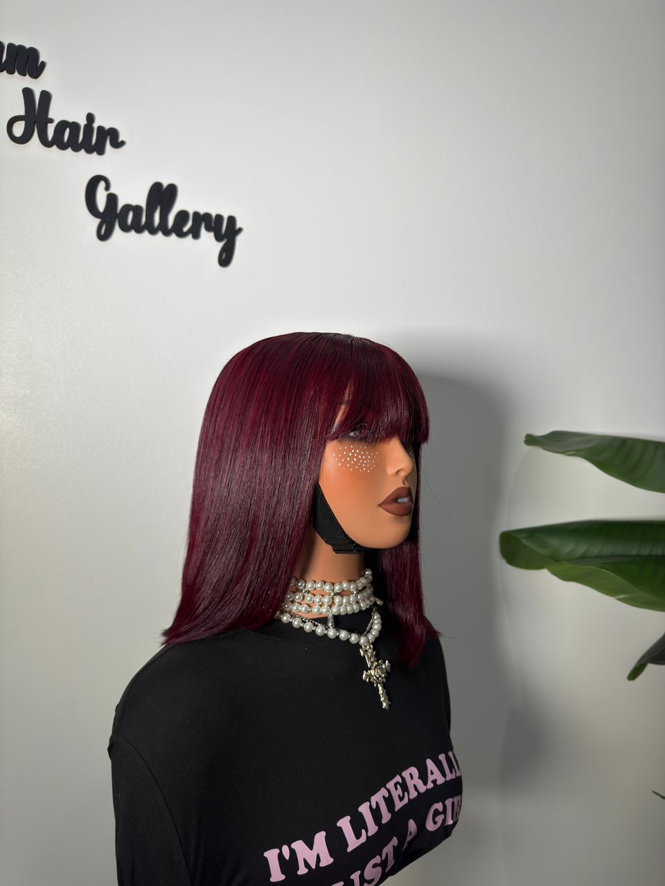 Wig Tola fringe bob(Burgundy)